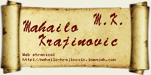 Mahailo Krajinović vizit kartica